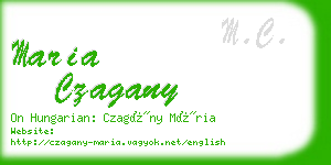 maria czagany business card